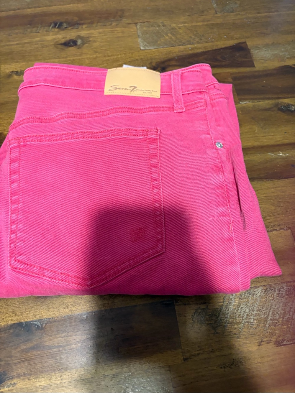 Seven7 Women's Hot Pink Skinny Jeans